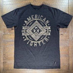American Fighter T-Shirt Black & Gold Men's - Tag Sz XL(Fits LARGE)